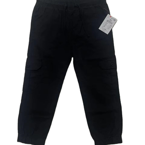 100% Cotton Cargo Joggers Long Pants Anti-Wrinkle Work Style Baggy Sweatpants Mid-Waist Loose Fit Colored Wash Wrinkled Technics - Product Image 5