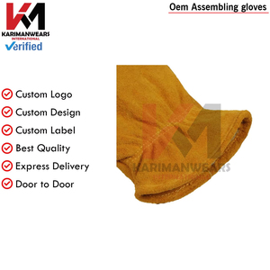 ถุงมือหนังแท้สั่งทำพิเศษสำหรับงานก่อสร้าง ราคาขายส่ง - Product Image 3