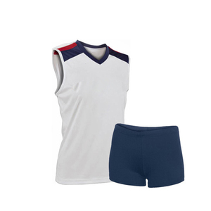 ชุดเครื่องแบบวอลเลย์บอลโพลีเอสเตอร์100% กางเกงขาสั้นเสื้อเจอร์ซี่และกางเกงขาสั้นสำหรับวัยรุ่นสวมใส่สบายออกแบบโลโก้ได้ตามต้องการ - Product Image 4