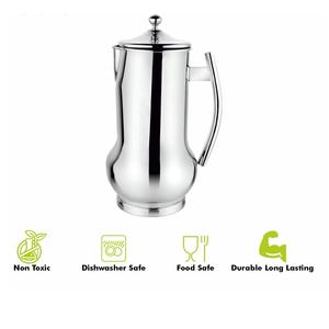 Pichet en acier inoxydable à prise confortable, design moderne, compatible lave-vaisselle, écologique, capacité personnalisable pour la maison et le bureau - Product Image 4