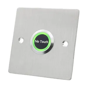 stainless steel 3x3 no touch exit button