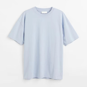 Personalizado al por mayor de alta calidad de los hombres 100% algodón 180g impreso camisetas azul cielo - Product Image 1