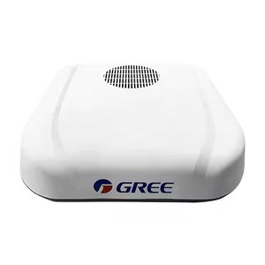 คอมเพรสเซอร์โรตารี่แบบคู่พัดลมไร้แปรงถ่าน DC 12V/24V เครื่องปรับอากาศคาราวานบนหลังคาสำหรับที่จอดรถอัตโนมัติรถบรรทุกคาราวานไปยังยุโรป