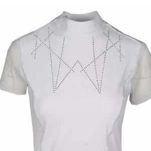 Short Sleeves Ladies <b>Horse</b> <b>Riding</b> Polo Shirt Competition Show Shirt Girls Equestrian Wholesale Clothing - Product Image 1