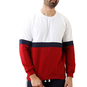 Vente en gros Sweat-shirt à col rond en coton mélangé surdimensionné pour hommes unisexe Basics Polaire unie vierge pour l'hiver personnalisable - Product Image 1