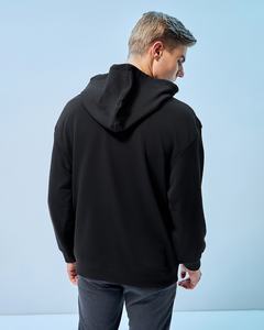 Vente en gros de sweat à capuche pour homme 100% coton Design personnalisé imprimé en noir Respirant Automne Convient Made Pakistan Plain Dyed Techniques - Product Image 3
