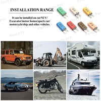 Disjoncteur miniature à lame PTT Automotive 5A-30A T3 5A à réinitialisation manuelle en plastique et métal 28VDC