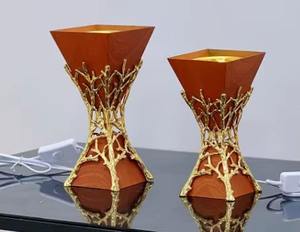 Quemador de incienso de Metal de cerámica negra de venta directa de fábrica Acentos dorados Estilo árabe de Oriente Medio Incienso duradero ecológico - Product Image 4