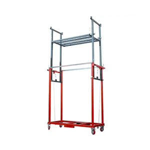 Cadre en aluminium se pliant électrique compact d'échafaudage de 8m capacité de charge industrielle de haute résistance de 800 livres rails de sécurité faciles de mobilité - Product Image 1