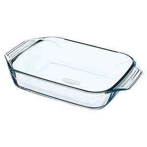 ORTES Transparent 408B000 8046 Plat à four en verre borosilicate (35x23x6cm) pour Pyrex, pour utilisation au four, durable et résistant à la chaleur - Product Image 1