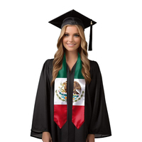 Bandas de Graduación Personalizadas de Poliéster/Algodón, Colores y Logotipo Personalizados, Bufanda Formal de Satén, Uniforme Escolar, Sublimación de Honor