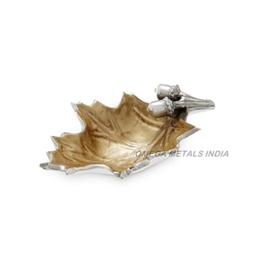 Vente chaude argent texturé feuille ondulée Design bol en métal élégant accent décoratif pour Table à manger pièce maîtresse et décor à la maison - Product Image 2