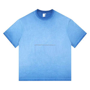 100% Cotton Custom Tshirt logo Streetwear Acid Wash Drop Shoulder Vintage High Quality <b>Blank</b> Men's Heavy <b>Weight</b> Printed T-shirts - Product Image 6