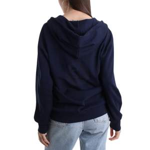 Dark <b>Navy</b> Full <b>Zip</b> <b>Hoodie</b> <b>Women</b> Drop Shoulder Fleece Sweatshirt Loose Fit Hooded Jacket Custom Brand <b>Zip</b> <b>Up</b> Pullover - Product Image 2