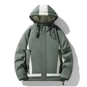 Best Selling Lightweight Canvas Waterproof Windproof Zipper Puffer Jacket Hood <b>Detachable</b> <b>Sleeves</b> Men's Long <b>Sleeve</b> Winter - Product Image 6
