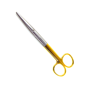 กรรไกรผ่าตัดแบบตรง รุ่นฮาล์ฟโกลด์ ชุบทองสแตนเลสเกรด I ยี่ห้อ MEDIHEAL SURGICAL CORPORATION ขนาด 165 มม. - Product Image 1