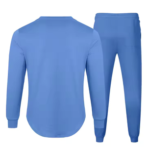 Survêtements de sport d'hiver respirants en molleton technique pour la gym et le fitness, ensemble deux pièces unisexe pour le jogging - Product Image 6