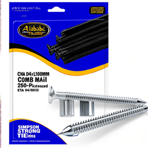 Clavos en Espiral CNA D4xL100mm Electro-Galvanizados, Paquete de 250 Piezas, Pasadores SIMPSON STRONG TIE ETA 04/0013 - Product Image 3