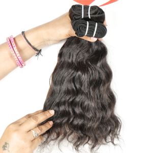 Paquet indien couleur naturelle Machine double trame vague profonde traitement brut aucun tissage en gros extensions de cheveux humains bon marché - Product Image 5