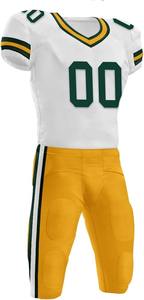 Uniforme de Fútbol Americano Personalizado, Sublimado, Conjunto de Camiseta y Pantalones Cortos, Transpirable, Talla Grande para Adultos, con Logotipo en la Espalda - Product Image 3