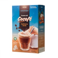 Instant Genot Cocofe 160 G/doos X 10 Sticks, 3in1 Oploskoffie Met Kokosmelk Zorgt Voor Aromatische En Harmonieuze Mix Drank