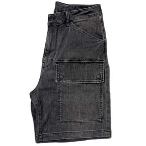 Shorts en jean unisexe délavé à l'acide, style vintage, séchage rapide, avec poches, 100 % coton, pour l'été et le sport - Product Image 2