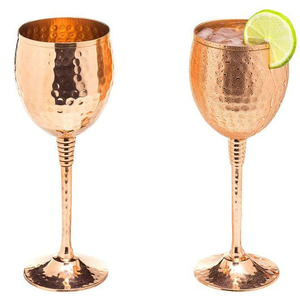 แก้วโลหะสำหรับน้ำดื่มแก้วทองแดงแบบทุบสำหรับโรงแรมแก้วทองแดงสำหรับดื่มทองแดง - Product Image 4