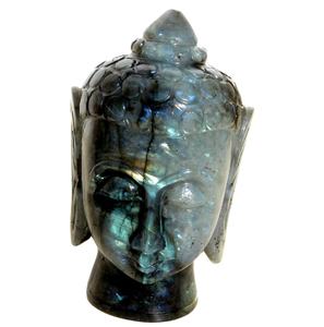 Tendance Labradorite Bouddha Tête Sculpture Fabriquée À La Main Religieuse Gemme Sculpture Figurine Fabriqué en Inde Statue - Product Image 4