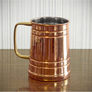 Mug en cuivre Moscow Mule avec poignée Mug de service pour boissons froides pour la décoration de table à vendre - Product Image 4