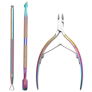 Quitar la piel muerta Acero Push Nail Planer Cortaúñas Acero inoxidable Color Acero Herramienta para uñas ANAAIF - Product Image 4