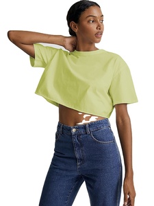 T-shirts courts de sport pour femmes de haute qualité, couleur unie, teints, tendance - Product Image 3
