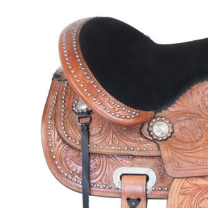 Selle de course confortable en cuir de cheval Western, arbre en bois et plastique respirant, selle d'équitation anglaise professionnelle de haute qualité - Product Image 5