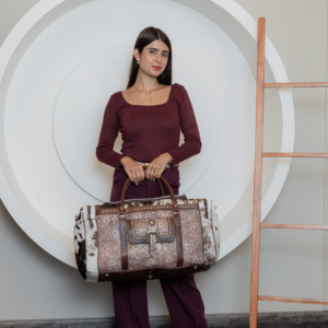 Grand sac de voyage fait à la main nouveau sac de week-end personnalisé en cuir de vachette pleine fleur pour les vacances - Product Image 2