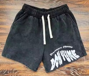 Precio de fábrica Lavado ácido Corto Algodón Hecho Ropa de calle Casual Sport Lavado ácido Corto para hombres con cordón Jogging Short para hombre - Product Image 5