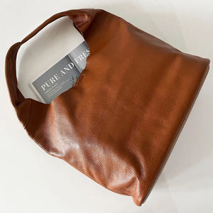 Women's Genuine <b>Leather</b> Hobo Shoulder <b>Bag</b> <b>Slouchy</b> Tote Purse in Suede PU <b>Leather</b> Made Purse - Product Image 5