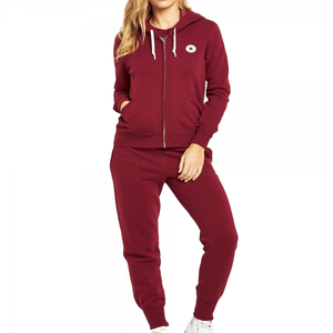 Logo personnalisé vente en gros de survêtement avec fermeture éclair et cordes blanches pour femmes - Product Image 1