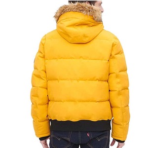 Veste d'hiver matelassée pour homme avec col montant et capuche, entièrement personnalisée, imprimée, pour l'extérieur, avec un design coupe-vent pour adultes - Product Image 6