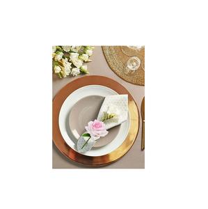 Servilletero de decoraciones de banquete de boda de gama alta de latón y aluminio de alta calidad, venta completa y servilletero redondo rosa - Product Image 2