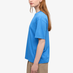 T-shirts en coton surdimensionné uni personnalisés de haute qualité pour les femmes à la mode décontracté 100% coton léger col rond à manches courtes t-shirt - Product Image 2