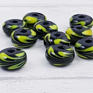 <b>Lampwork</b> <b>Crystal</b> & <b>Glass</b> <b>Beads</b> with Faceted Doughnut Round Flower Design for Jewelry Making & DIY Decorative Accessories - Product Image 2