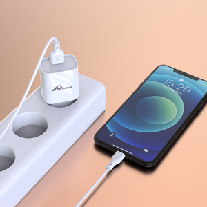2.4A 1M 12W iPhone chargeur TC-138-IP adaptateur ABS blanc Câble de charge électrique USB - Product Image 6