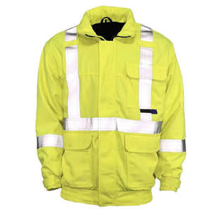 Men Safety Jacket <b>Work</b> <b>Wear</b> High Quality Custom Logo & Label Best Sale <b>Winter</b> Waterproof Canvas Letter Pattern Bomber Jacket - Product Image 2