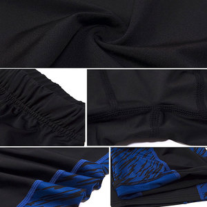 Short de compression 2 pièces pour hommes, nouveau design, couleur unie, antibactérien, vêtements de sport sans couture - Product Image 6