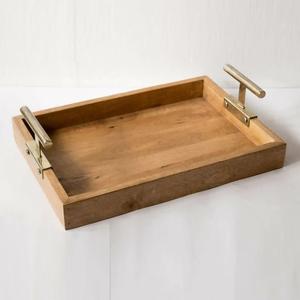 Forme ovale meilleure qualité fruits en bois plateau de service dessus de table snack plateau en bois de service exportateur en gros fabriqué à la main - Product Image 6