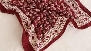 Premium Quality 100% Silk Customized Floral Spring Square Head <b>Scarves</b> for Women Multi-Functional <b>Neck</b> & Hair Bandanas - Product Image 2