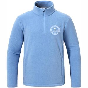 Chaqueta Polar Técnica de Invierno para Hombre con Logotipo Personalizado del Fabricante, Chaqueta Casual con Cierre de Cremallera de un Cuarto, Cortavientos, Bordada - Product Image 5