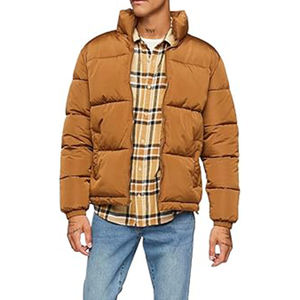 Chaqueta de Invierno Ligera de Alta Calidad para Hombre, con Capucha de Burbuja, Logotipo Personalizado, Cortavientos, Cuello Alto, Acolchada, de Lona, al por Mayor - Product Image 3