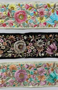 Tissu de dentelle brodée florale colorée de gros pour la décoration de vêtement - Product Image 5