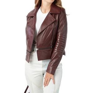 Meilleur Design Couleur Solide Personnalisation Qualité Premium Femmes en Cuir Véritable Tricoté Respirant Vêtements d'Extérieur d'Hiver Vestes - Product Image 3
