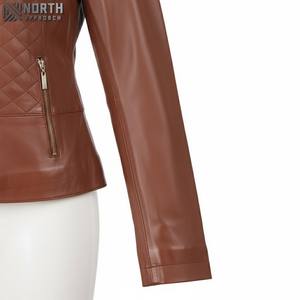 Nueva moda Slim Fit abrigo Casual cortavientos prendas de vestir chaquetas de cuero para mujeres por Maximize Wear Racer Jacket Bomber Jacket - Product Image 3
